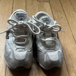 New Balance Kids' Gray and White Sneakers